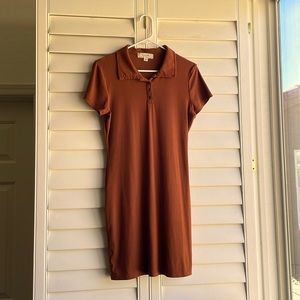 Burnt orange collared dress size XL